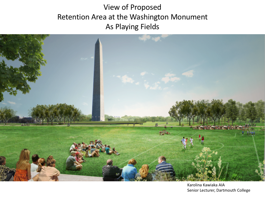 Recreation field option for retention area